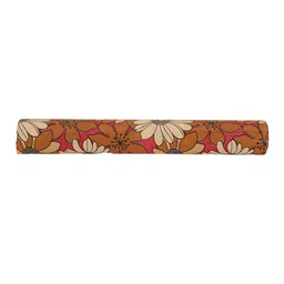 Dakshya Industries Orange flower Printed Anti Slip Self Cover Roll 10 m image 3