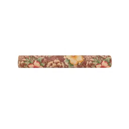 Dakshya Industries Beige & Brown Hibiscus Printed Anti Slip Self Cover Roll -10 m image 2