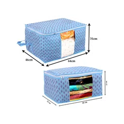 Kuber Industries Set Of 6 Blue Printed Saree Cover Organizer image 3
