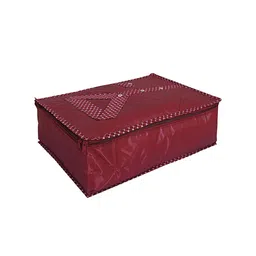 Kuber Industries Pack of 2 Maroon Printed Shirt Organizer image 3