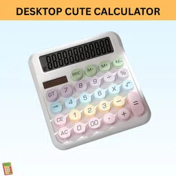 clairbell Desktop Cute Calculator, 12-Digit Large Display With Aesthetic Candy ColorO82 Desktop Cute Calculator, 12-Digit Large Display With Aesthetic Candy ColorQ82 Basic Calculator-picture-11