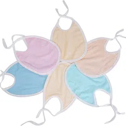 da anushi Soft Cotton Washable & Reusable Multicolor Highly Absorbing/Comfortable and Easily Adjustable Feeding Bibs In Apron Style For Babies,Toddlers,Infants image 4