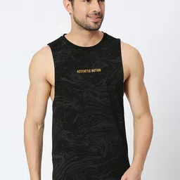 AESTHETIC NATION Abstract Printed Unparalled Comfort Cotton Sports Innerwear Vests-image-65