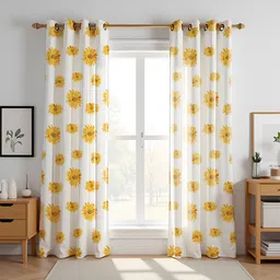homemonde 213.36 cm (7 ft) Door Cotton Room Darkening Curtain (Pack Of 2)-picture-17
