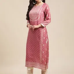 Varanga Women Mauve Ethnic Motifs Printed Kurta image 4