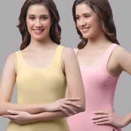 Friskers Pack Of 2 Scoop Neck Sleeveless Cotton Tank Top-picture-31