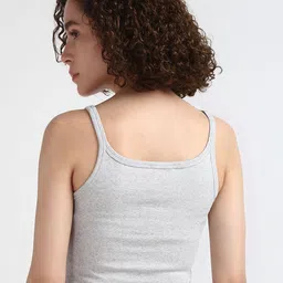 Tommy Hilfiger Typography Printed Shoulder Straps Cotton Crop Top image 5