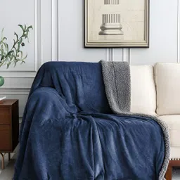 bsb home Blue & Grey Heavy Winter Single Bed Blanket-image-47