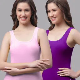Friskers Pack Of 2 Pure Cotton Gym wear Tank Top-picture-28