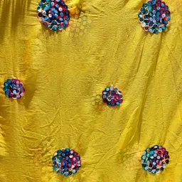 nayerang Chiffon Embroidered Yellow Women Dupatta image 2
