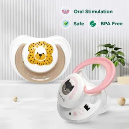 meemee Pacifier Soft Silicone Nipple| BPA Free | Oral Stimulatory | Teether - Pack of 2 Soother image 2