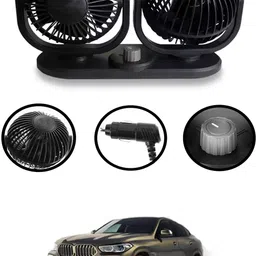 maties 12V Cooling Air Fan Powerful Dashboard Electric Dual Car Fan-313 Car Interior Fan-picture-17