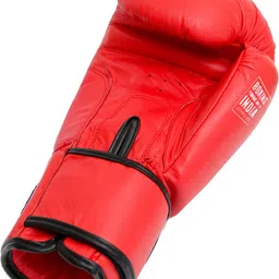 rxn Competition Boxing Gloves All Leather Red 8 oz Boxing Gloves image 5