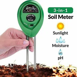 blapoxe 3 in 1 Soil Moisture Round Hydroponic Plant Tester Light and pH/Acidity Meter Soil Thermometer for Home/Garden Soil Test Kit image 4