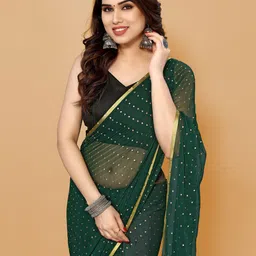 fabmora Embellished, Printed Bollywood Chiffon Saree-picture-10