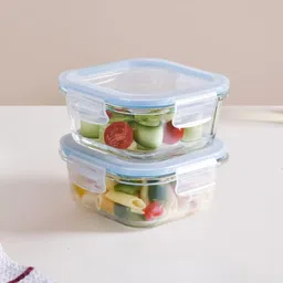 maukir Clear Borosilicate Glass Lunch Box 1 Containers Lunch Box-picture-15