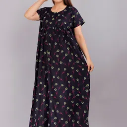 vilakshan Self Design Pure Cotton Stitched Flared/A-line Gown-picture-14