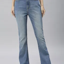The Roadster Lifestyle Co Women Pure Cotton Flared Jeans-image-92