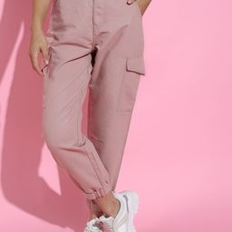 Tokyo Talkies Women Pink Jogger Jeans-picture-1