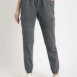 The Roadster The life Style Co Mid- Rise Cotton Joggers Trousers-picture-10
