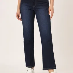 Beatnik Women Straight Fit High-Rise Light Fade Stretchable Cotton Jeans image 1