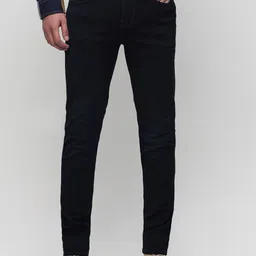 SELECTED Men Slim Fit Mid Rise Clean Look Dark Shade Stretchable Jeans-picture-17