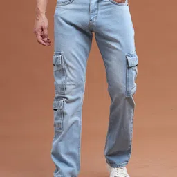 VUDU Men Mid-Rise Comfort Cotton Cargos Jeans-picture-34