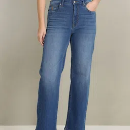 U.S. Polo Assn. Women Mid Rise Wide Leg Light Fade Stretchable Jeans-picture-36