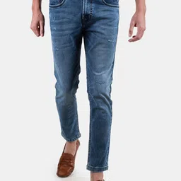 Duke Men Slim Fit Mid-Rise Light Fade Mildly Distressed Stretchable Jeans-picture-37