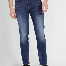 Flying Machine Men Tapered Fit Mid-Rise Heavy Fade Clean Look Stretchable Jeans-picture-38