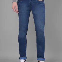 Crimsoune Club Men Slim Fit Mid-Rise Clean Look Heavy Fade Stretchable Jeans image 1