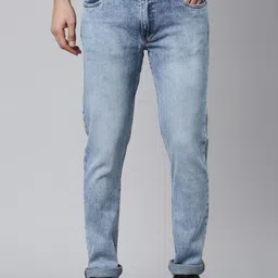 CINOCCI Men Slim Fit Heavy Fade Clean Look Stretchable Jeans-picture-21