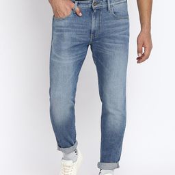 Wrangler Men Blue Slim Fit Light Fade Stretchable Jeans-picture-2