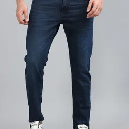 Bushirt Men Blue Slim Fit Mid-Rise Light Fade Cotton Stretchable Jeans-picture-24