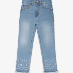 Ed-a-Mamma Girls Comfort Mid Rise Clean Look Light Fade Stretchable Jeans-picture-17