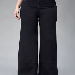 Miss Chase A+ Women Wide Leg High-Rise Heavy Fade Stretchable Jeans-image-99