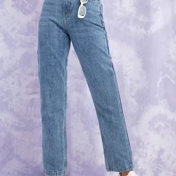 Styli Women High Rise Stretchable Straight Leg Jeans-image-44