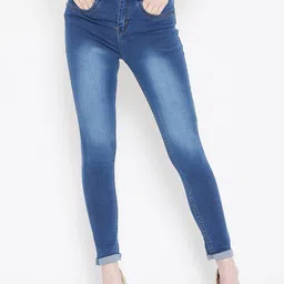 Nifty Women Clean Look Mid-Rise Heavy Fade Stretchable Slim Fit Cotton Jeans-image-52