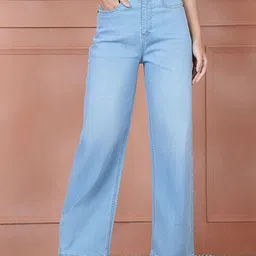 PUELLA Women Straight Fit High-Rise Light Fade Stretchable Jeans-picture-37