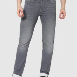 Celio Men Grey Low Distress Heavy Fade Stretchable Jeans-image-49