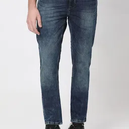 Mufti Men Mid-Rise Straight Fit Heavy Fade Stretchable Jeans-picture-28