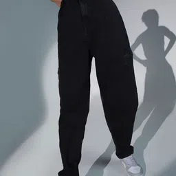 Hubberholme Women High Rise Slouchy Fit Clean Look Stretchable Jeans-image-33