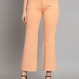 BAESD Women Flared High-Rise Clean Look Stretchable Cropped Jeans-picture-26