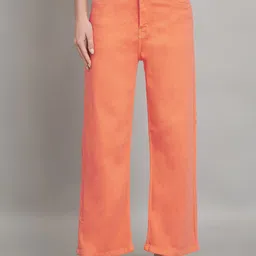 BAESD Women Orange Jean Relaxed Fit High-Rise Clean Look Cotton Jeans-picture-36