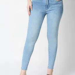 Kraus Jeans Women Skinny Fit High-Rise Light Fade Stretchable Jeans-picture-12