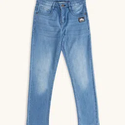 Pantaloons Junior Boys Tapered Fit Light Fade Jeans image 1