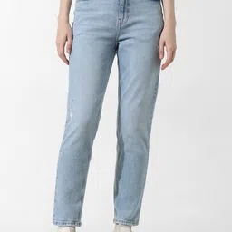 ONLY ONLMETAL EMILY STR Women Mom Fit Clean Look Light Fade Stretchable Jeans-picture-18