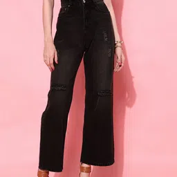 STREET 9 Women Beautiful Grey Flared Fit Cropped Jeans-image-48