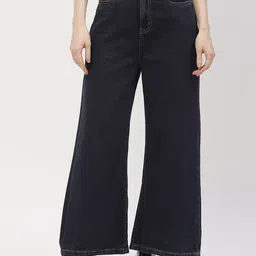 Madame Women Wide Leg Clean Look Cotton Jeans-image-45