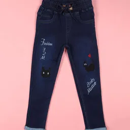 F2M Girls Slim Fit High-Rise Low Distress Embroidered Jeans-picture-28